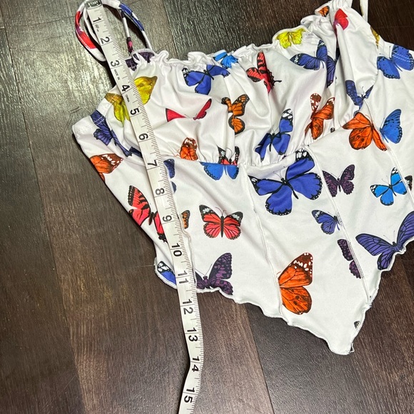 Shein White Butterfly Top - Picture 5 of 5